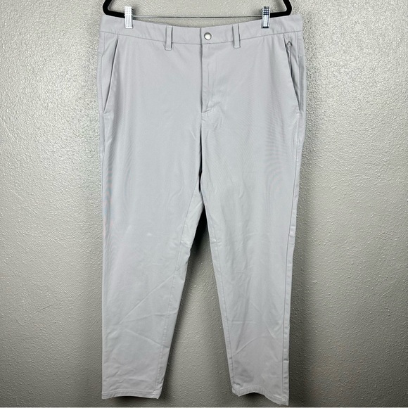 CRZ YOGA All-Day Comfort 5 Pocket Gray Tech Chino Golf Pants Men’s 38 Flat Front - Picture 1 of 12